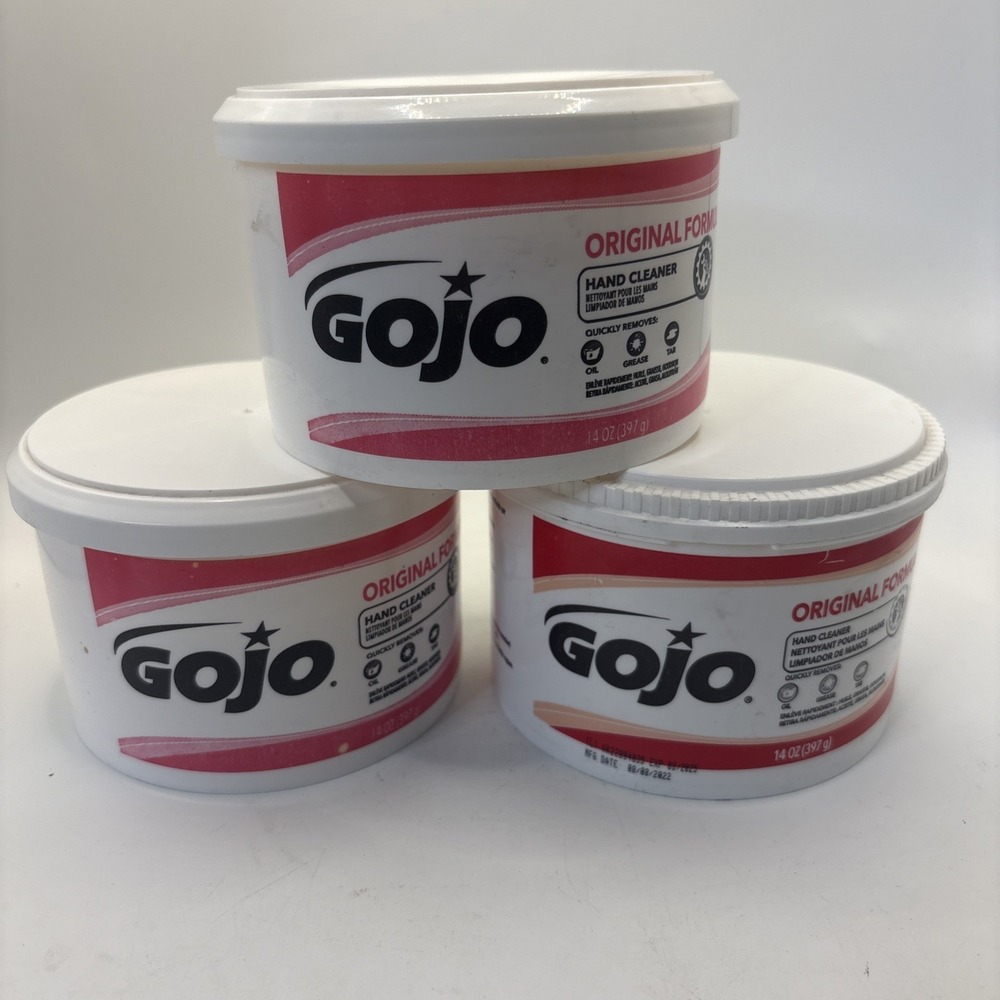3x Gojo Original Formula Hand Cleaner Remove Grease Tar & Oil 1109, 14 Oz Each